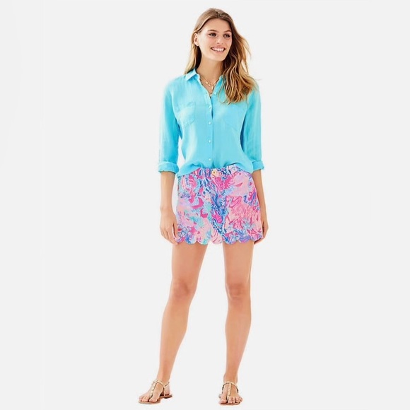 Lilly Pulitzer Colette Skort in Light Pascha Pink Aquadesiac Womens Size 6 - Picture 1 of 11